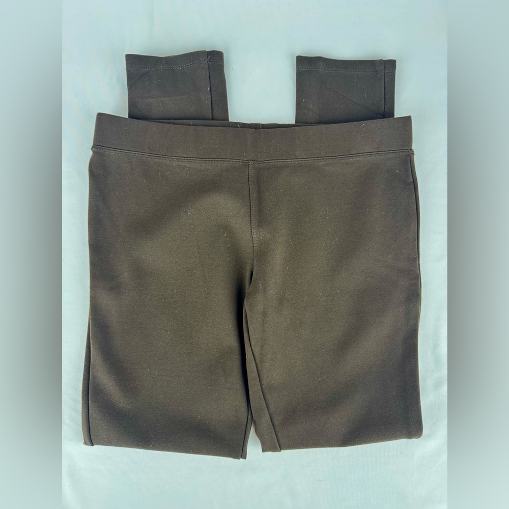C-Lective Brown Leggings with Elastic Waist Band Size Large